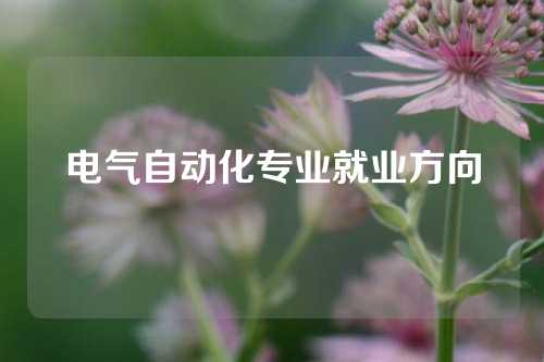 电气自动化专业就业方向