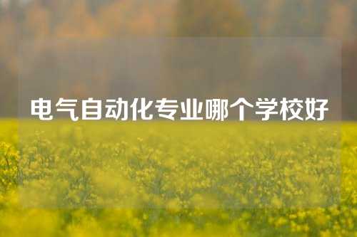 电气自动化专业哪个学校好