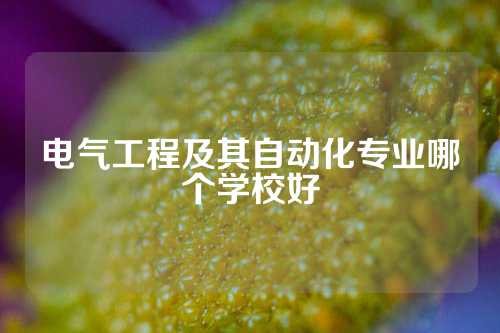 电气工程及其自动化专业哪个学校好