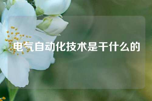 电气自动化技术是干什么的