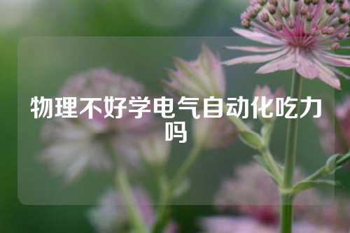 物理不好学电气自动化吃力吗