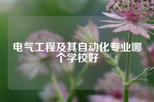 电气工程及其自动化专业哪个学校好