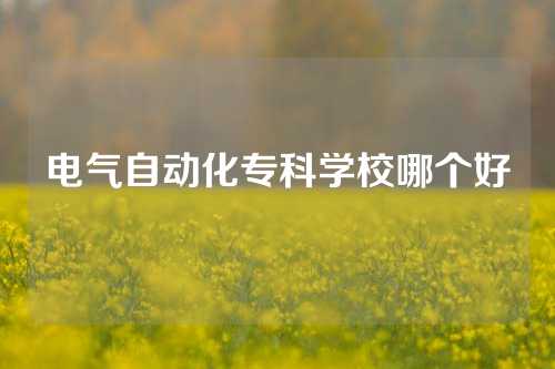 电气自动化专科学校哪个好