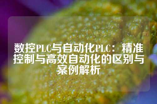 数控PLC与自动化PLC：精准控制与高效自动化的区别与案例解析