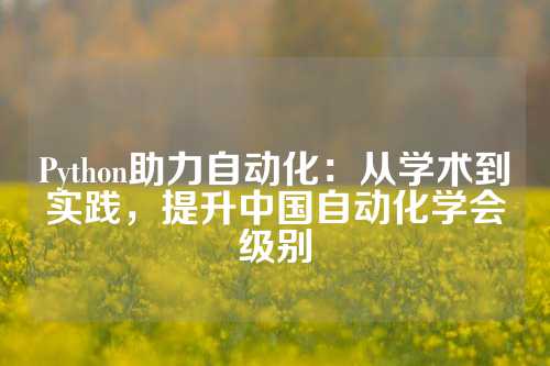 Python助力自动化：从学术到实践，提升中国自动化学会级别