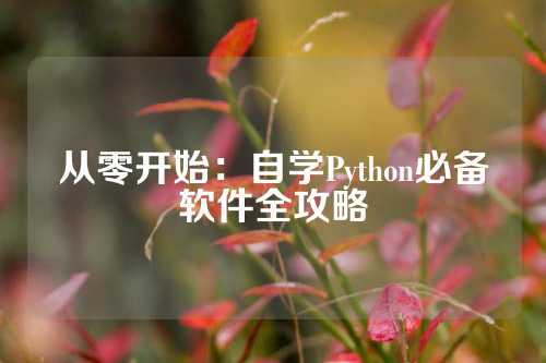 从零开始：自学Python必备软件全攻略