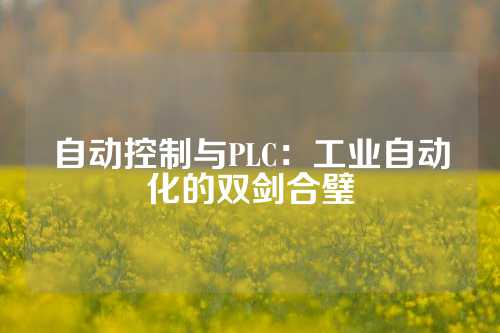 自动控制与PLC：工业自动化的双剑合璧